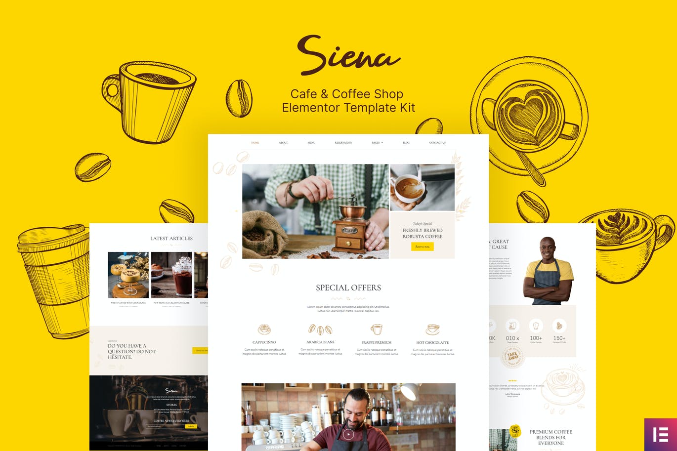 Siena – 咖啡馆Elementor模板工具包