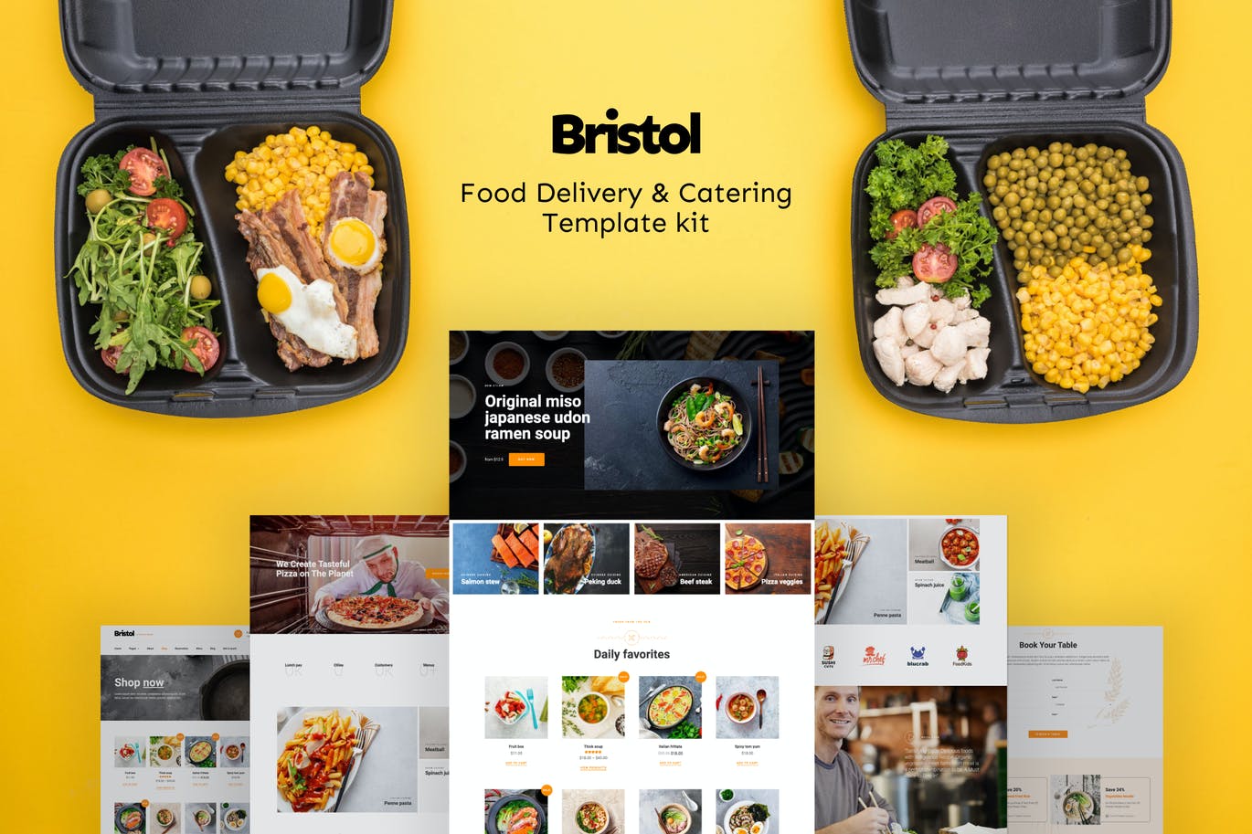 Bristol – 送餐和餐饮 Elementor Template Kit