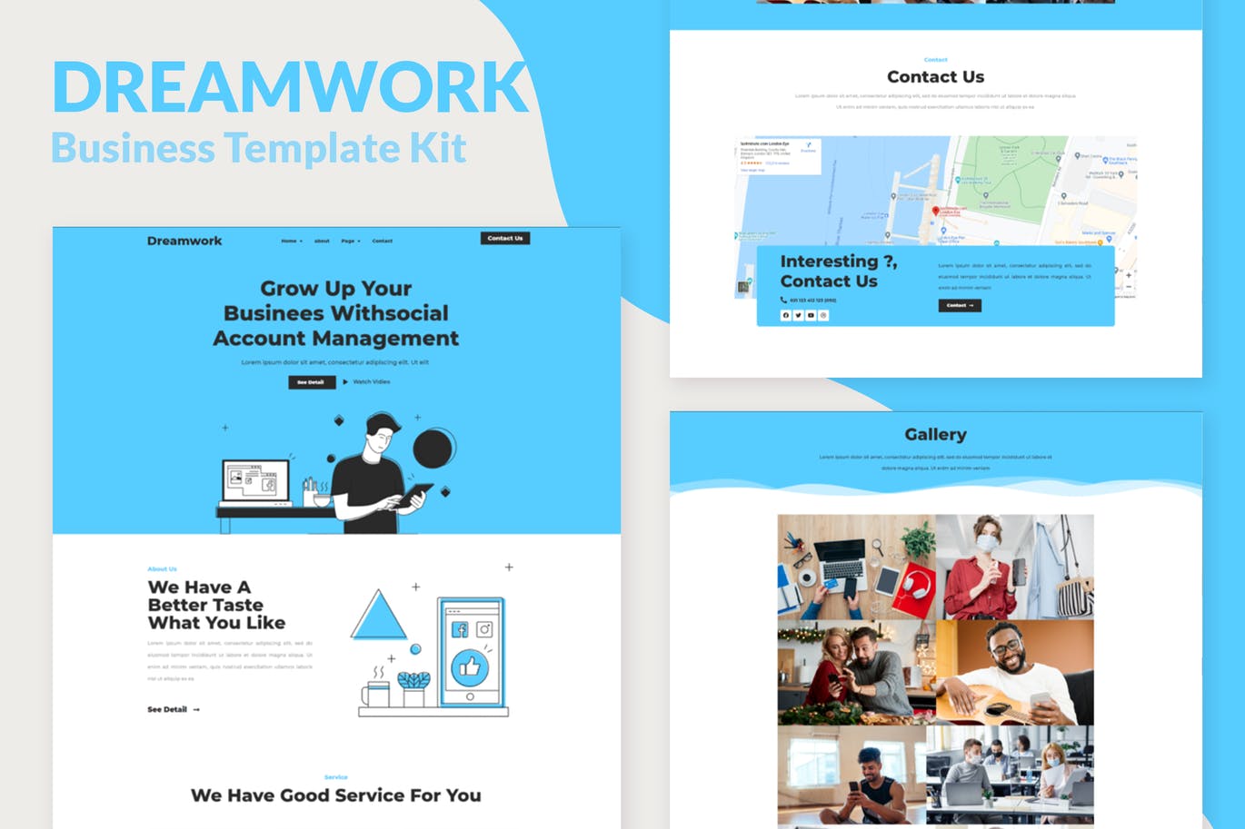 Dreamwork – 企业管理Elementor模板工具包