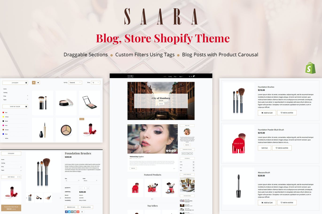 Saara -博客,商店Shopify主题