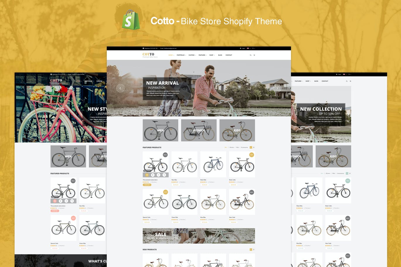 Cotto – 自行车商店Shopify主题