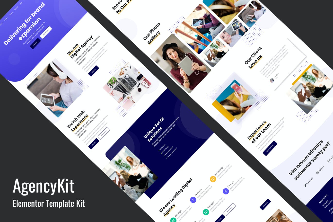 AgencyKit – 作品集 Elementor Template Kit