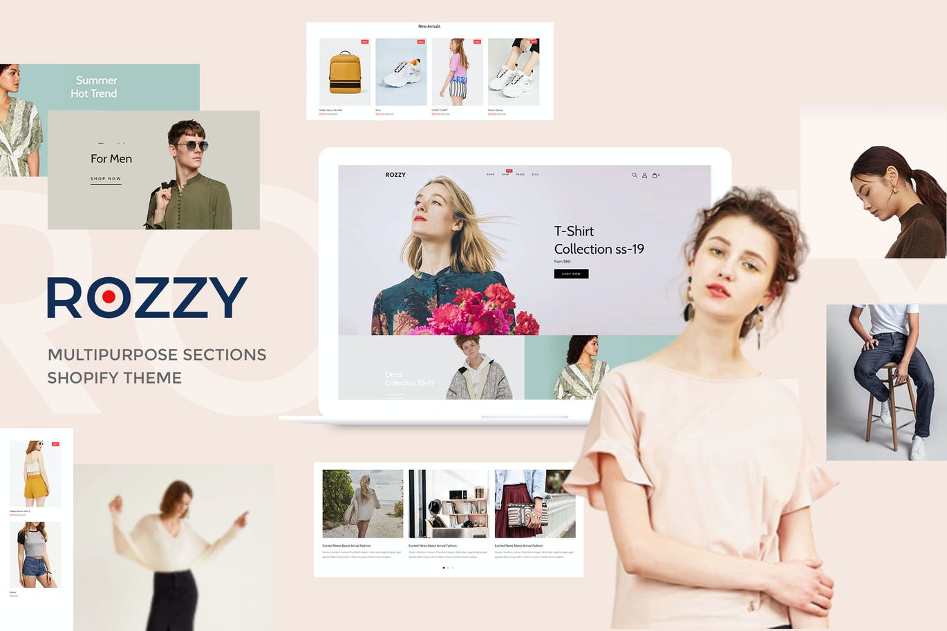 Rozzy – 多用途Shopify部分的主题