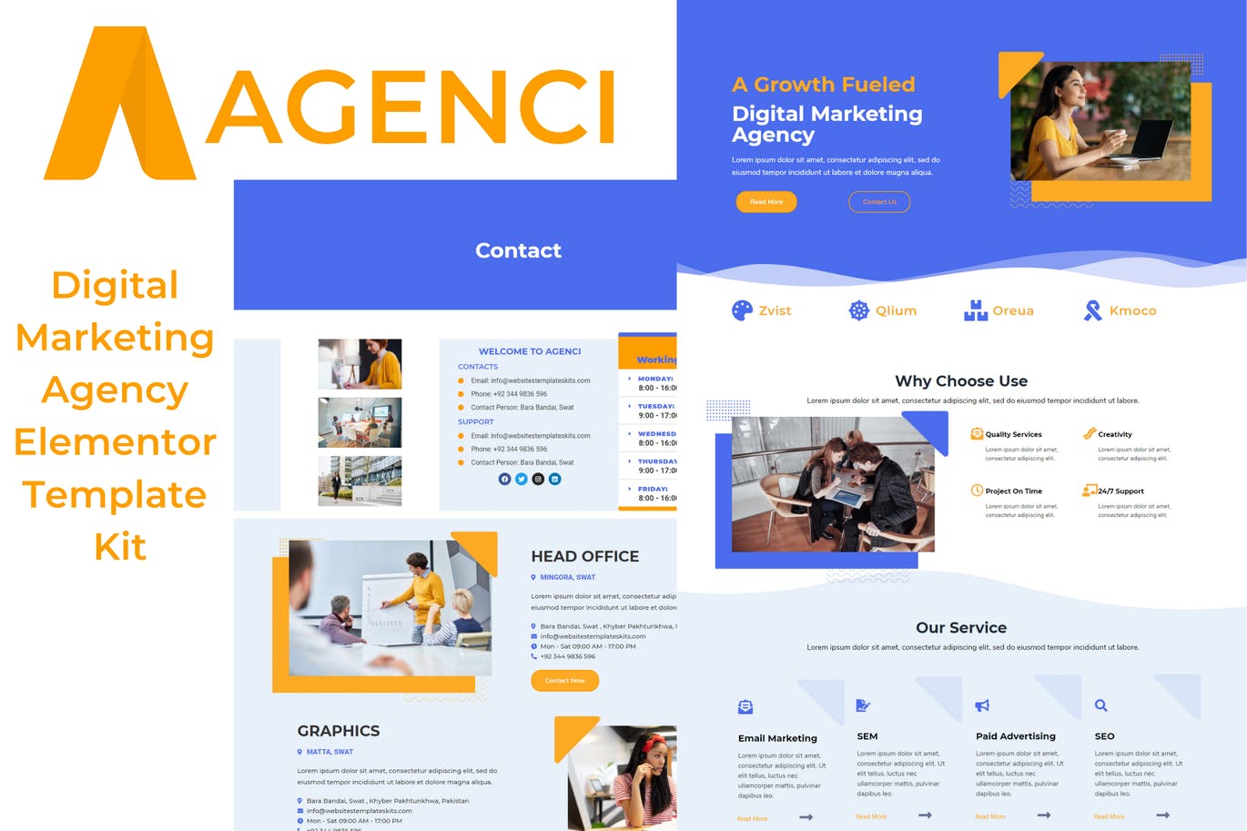 Agenci – 数字营销机构Elementor模板工具包