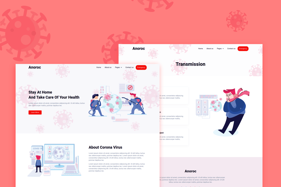 Anoroc – 冠状病毒意识Elementor模板工具包