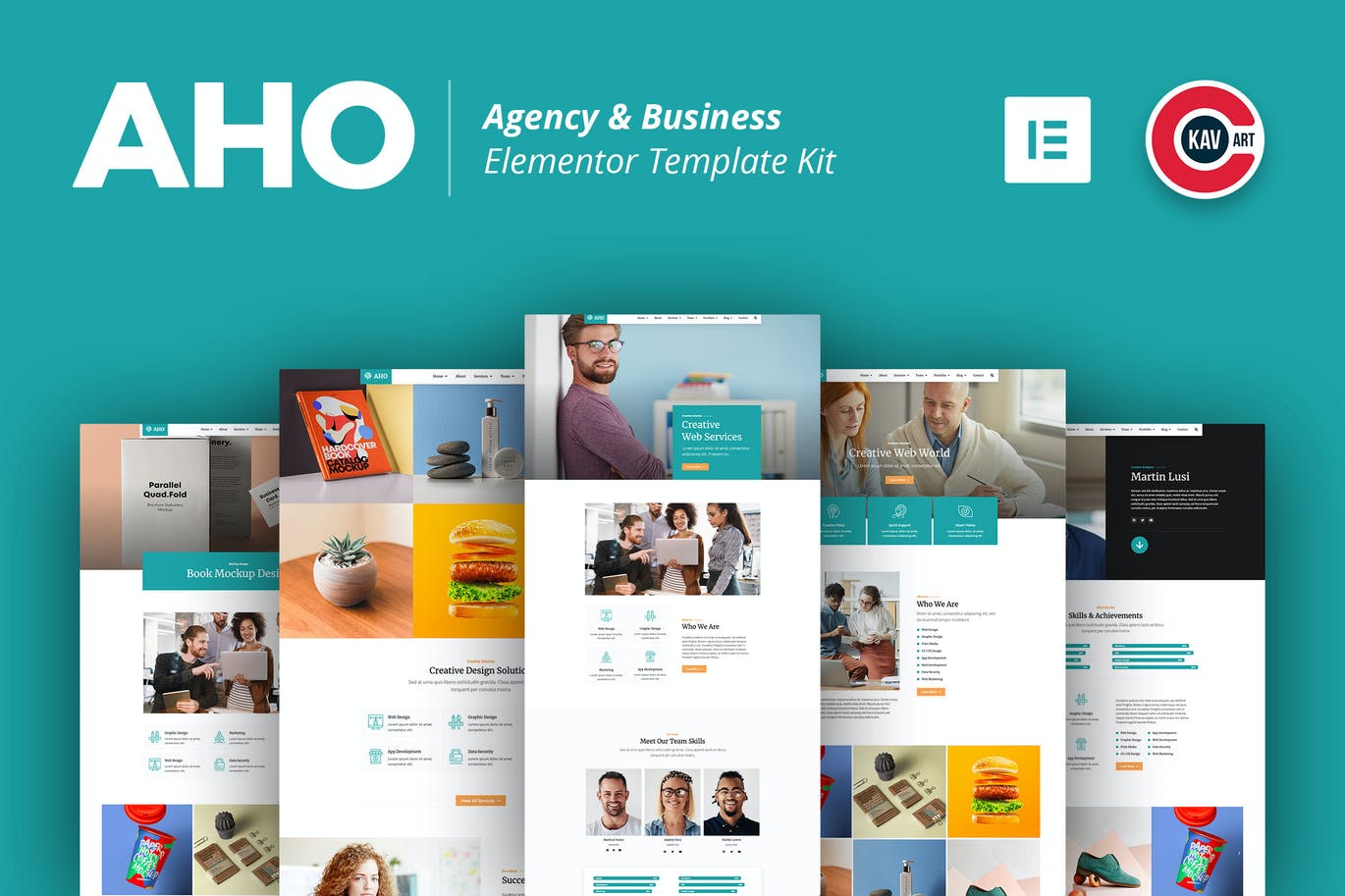 Aho – 代理和业务 Elementor Template Kit
