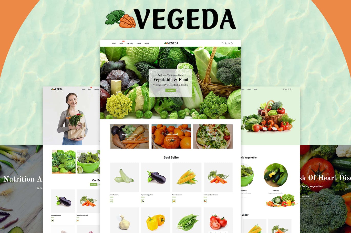 Vegeda – 蔬菜和有机食品Shopify主题