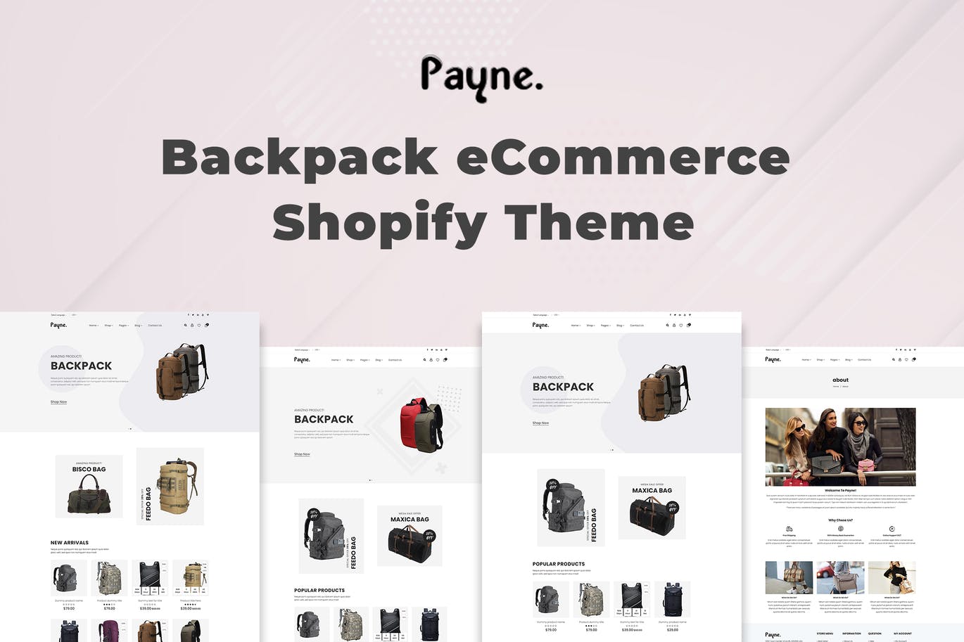 Payne – 背包电子商务Shopify主题