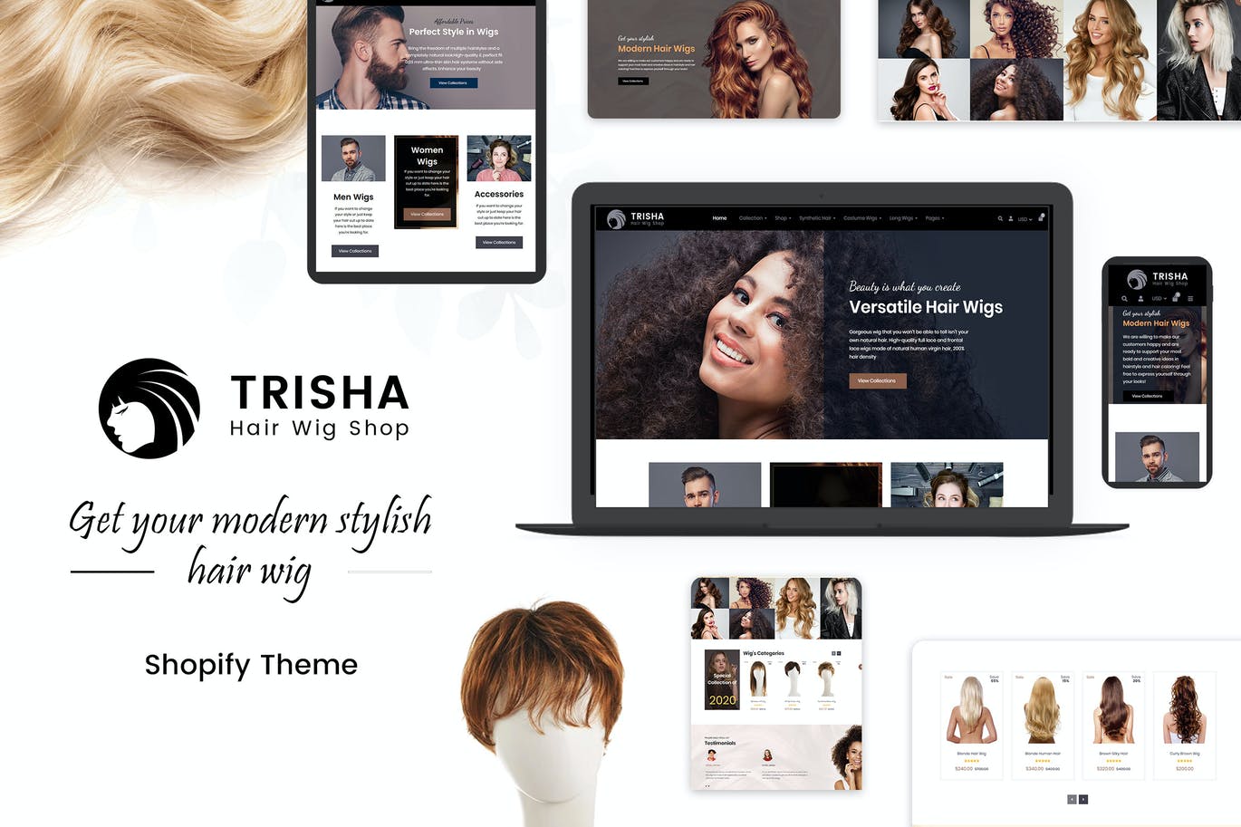 Trisha | 头发编织,假发Shopify主题