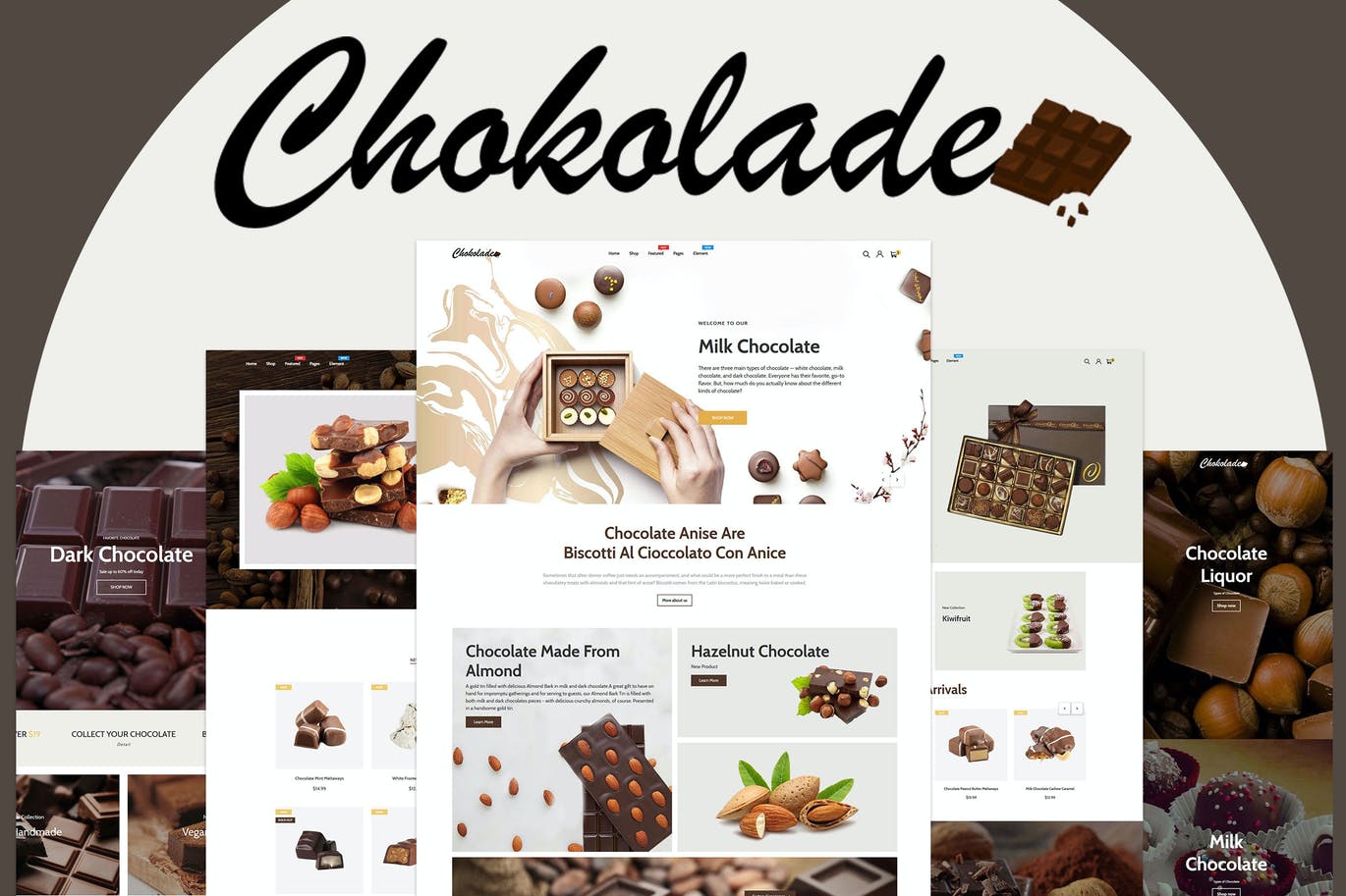 Chokolade | 巧克力糖果和糖果蛋糕Shopify主题