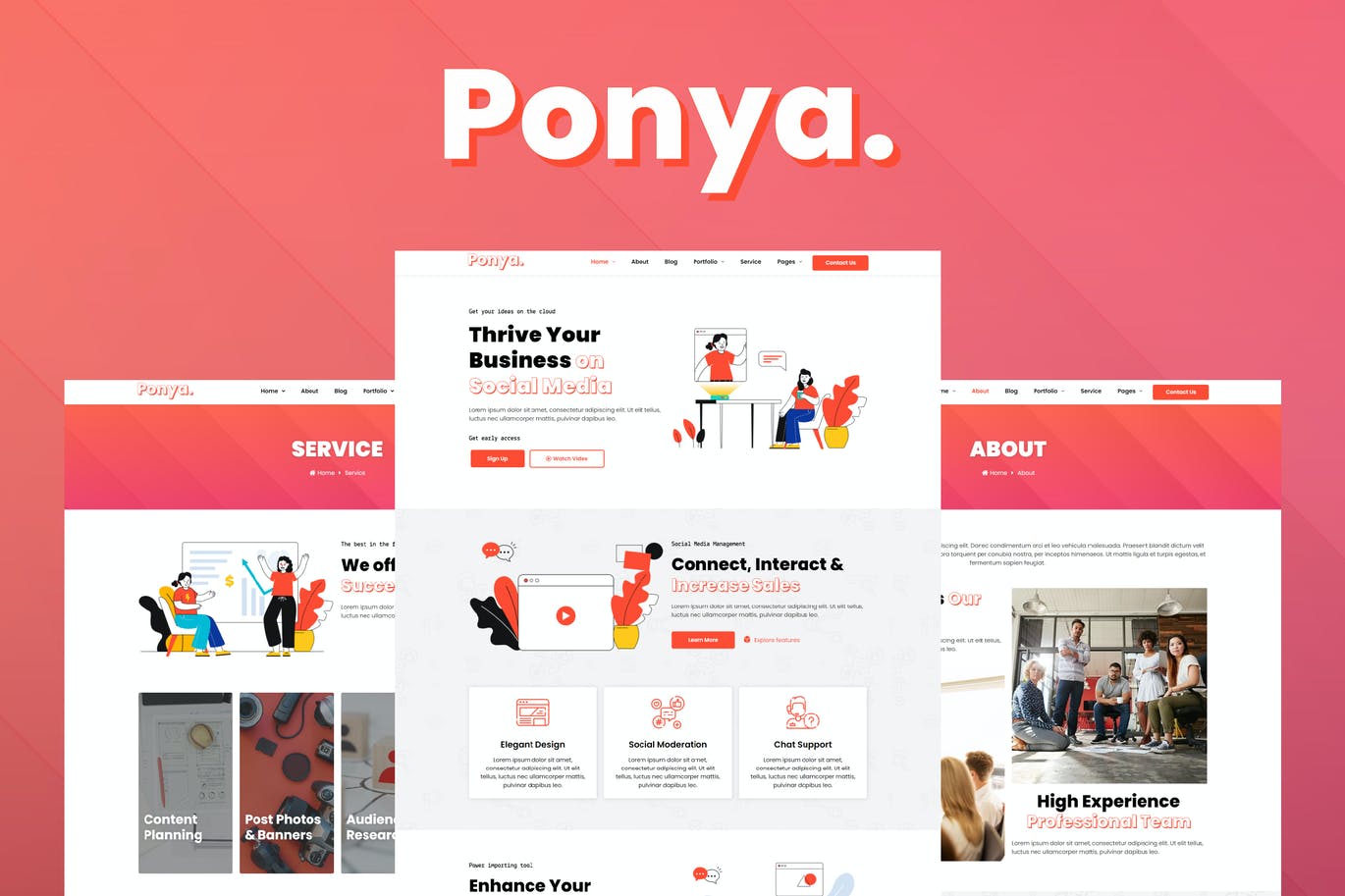 Ponya – 社交媒体机构模板工具包