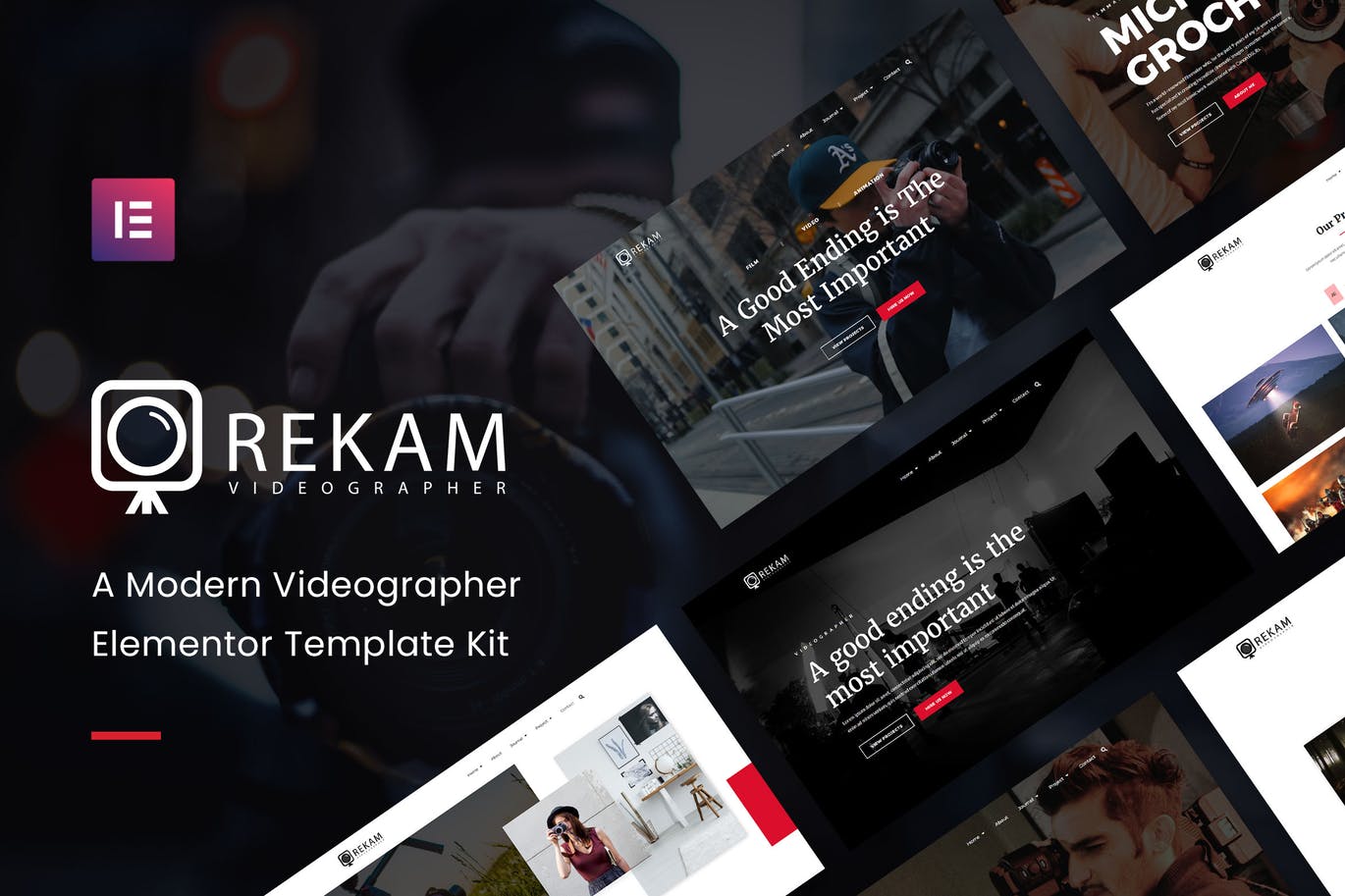 Rekam Kit – 现代摄影师Elementor模板工具包