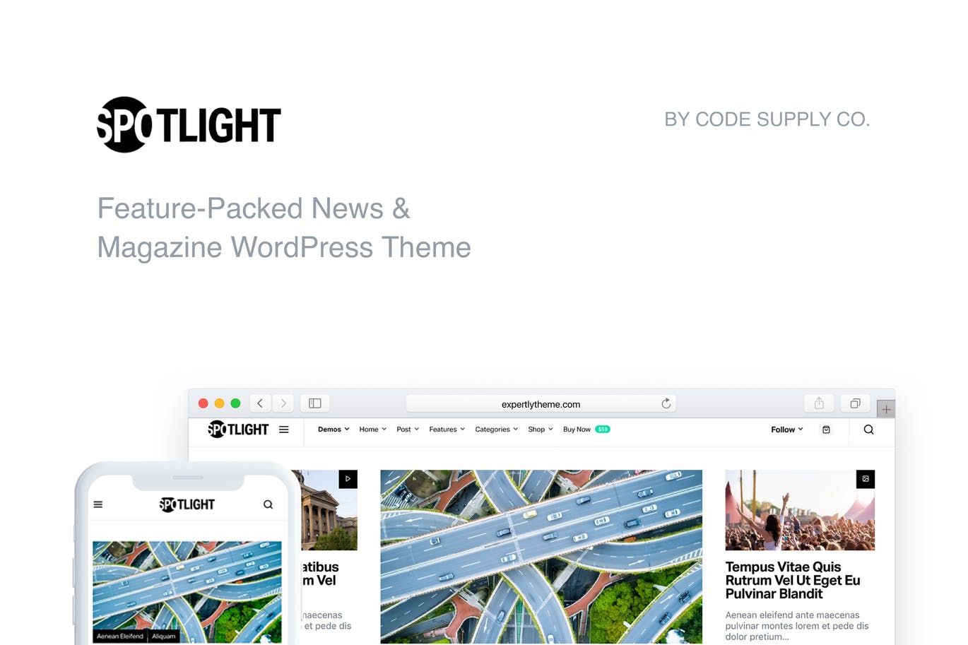 Spotlight – 快速新闻和杂志 WordPress 主题