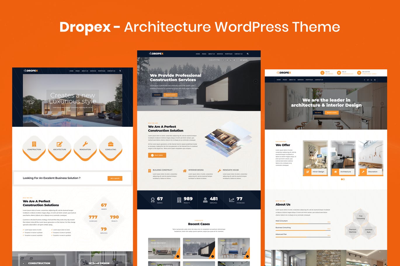 Dropex – 建筑 WordPress 主题