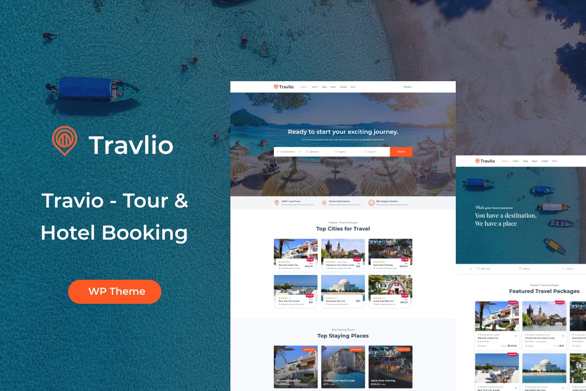 Travlio – 旅游预订WordPress主题