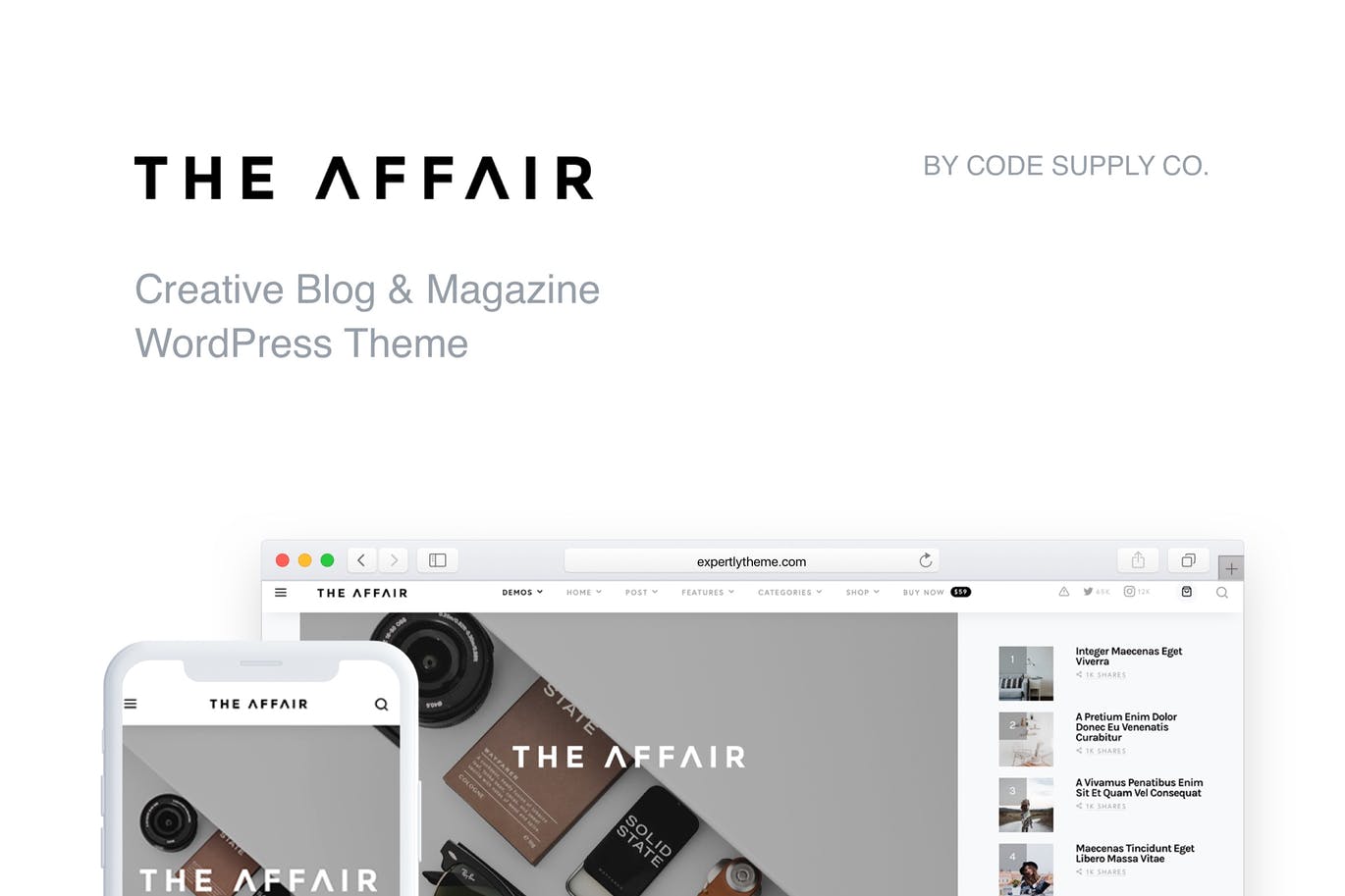 The Affair – 个人博客WordPress主题