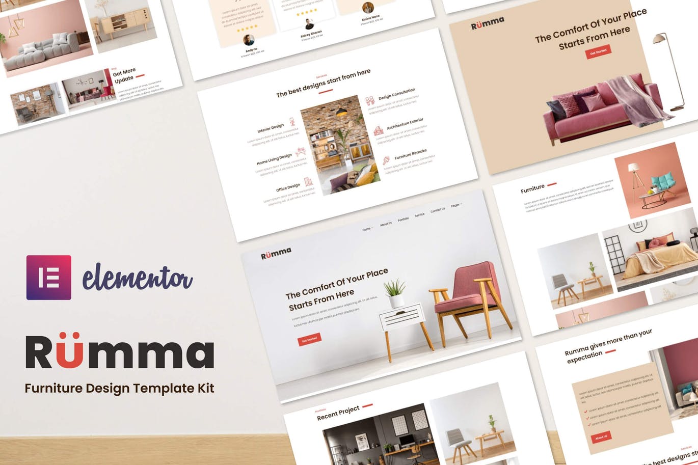 Rumma – 家具内饰 Elementor Template Kit