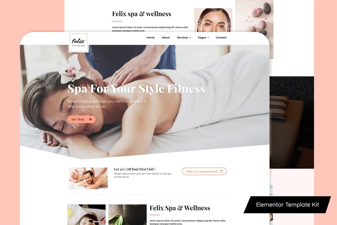 Felix – Spa Elementor Template Kit