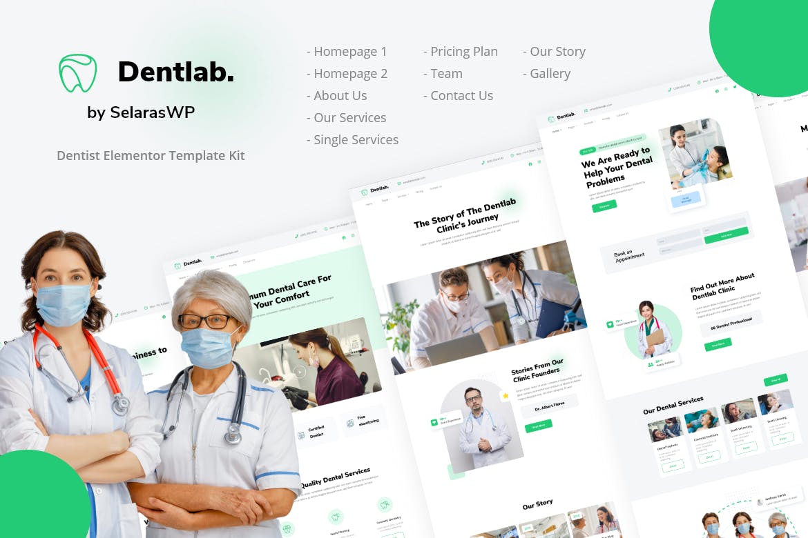 Dentlab | 健康与医疗 Elementor Template Kit