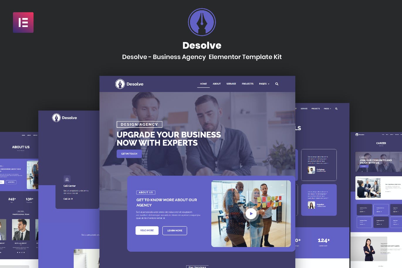 Desolve – Business Agency Elementor Template Kit