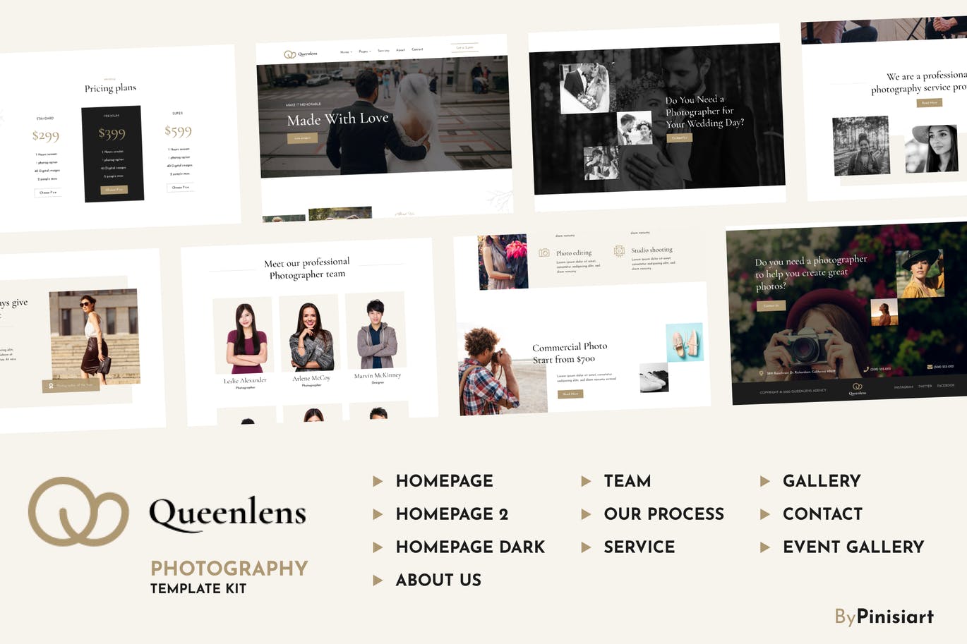 Queenlens | 摄影和活动 Elementor Template Kit