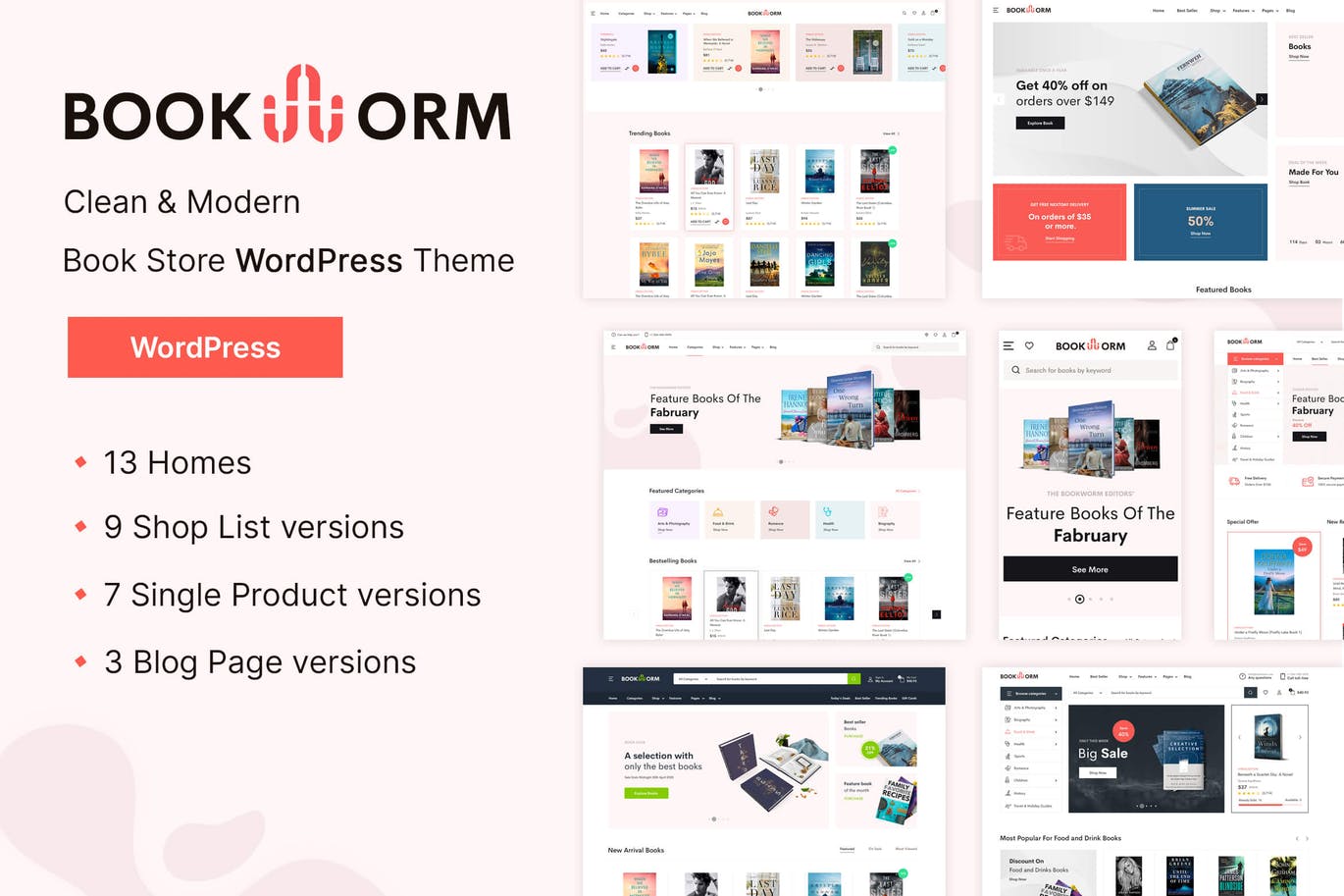 Bookworm – 书店和书店 WooCommerce 主题