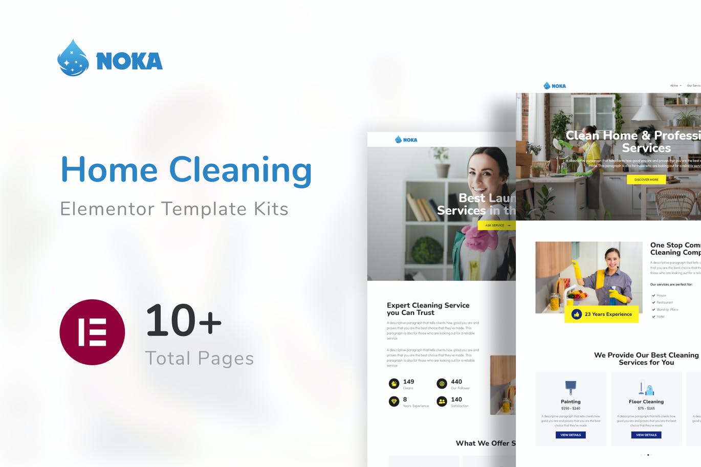 Noka – 清洁公司服务 Template Kit
