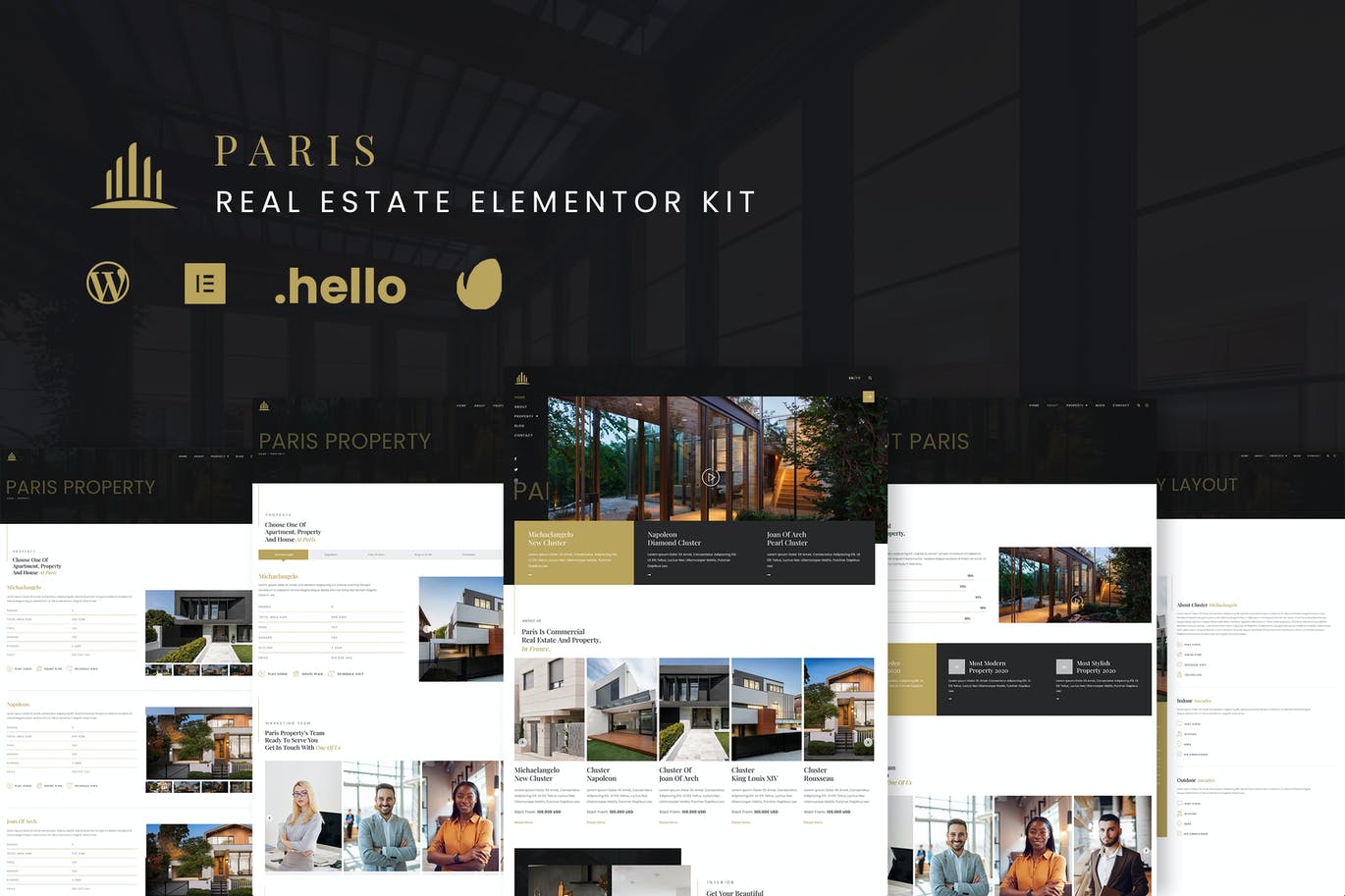 Paris – 房地产 Elementor Template Kit