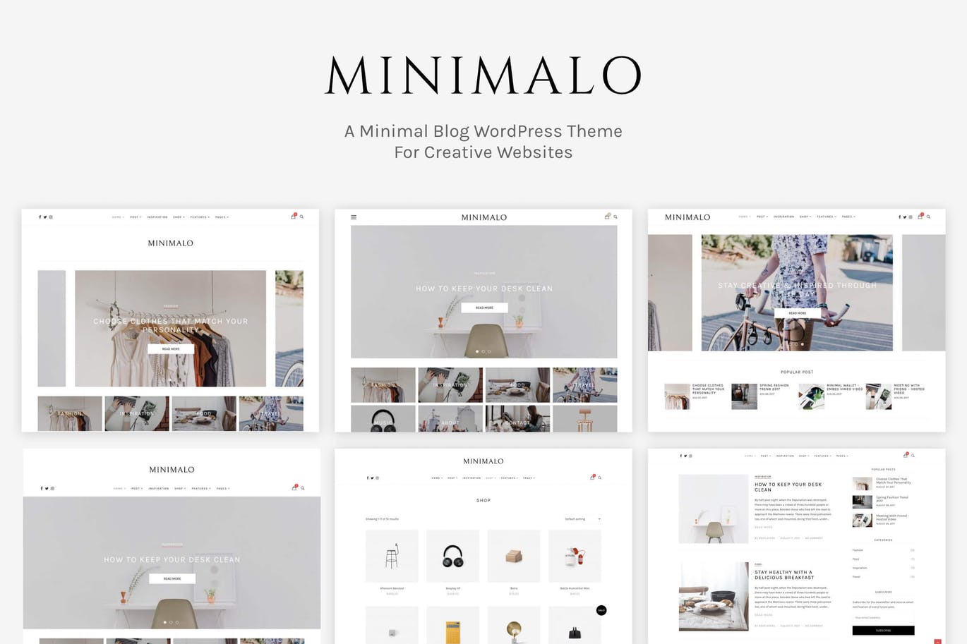 Minimalo – 最小的WordPress博客的主题