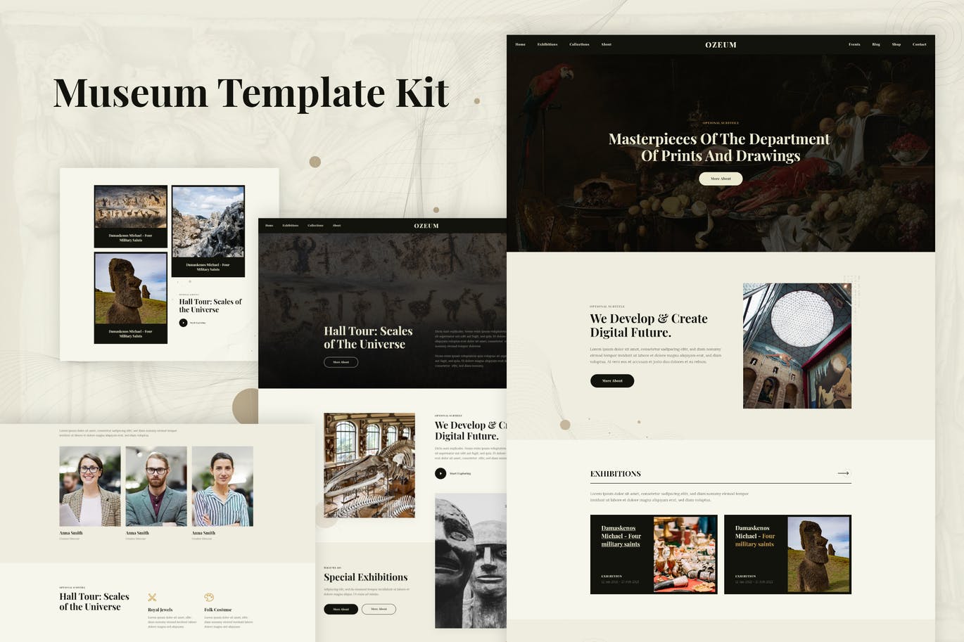 Ozeum – 现代美术馆和博物馆 Elementor Template Kit