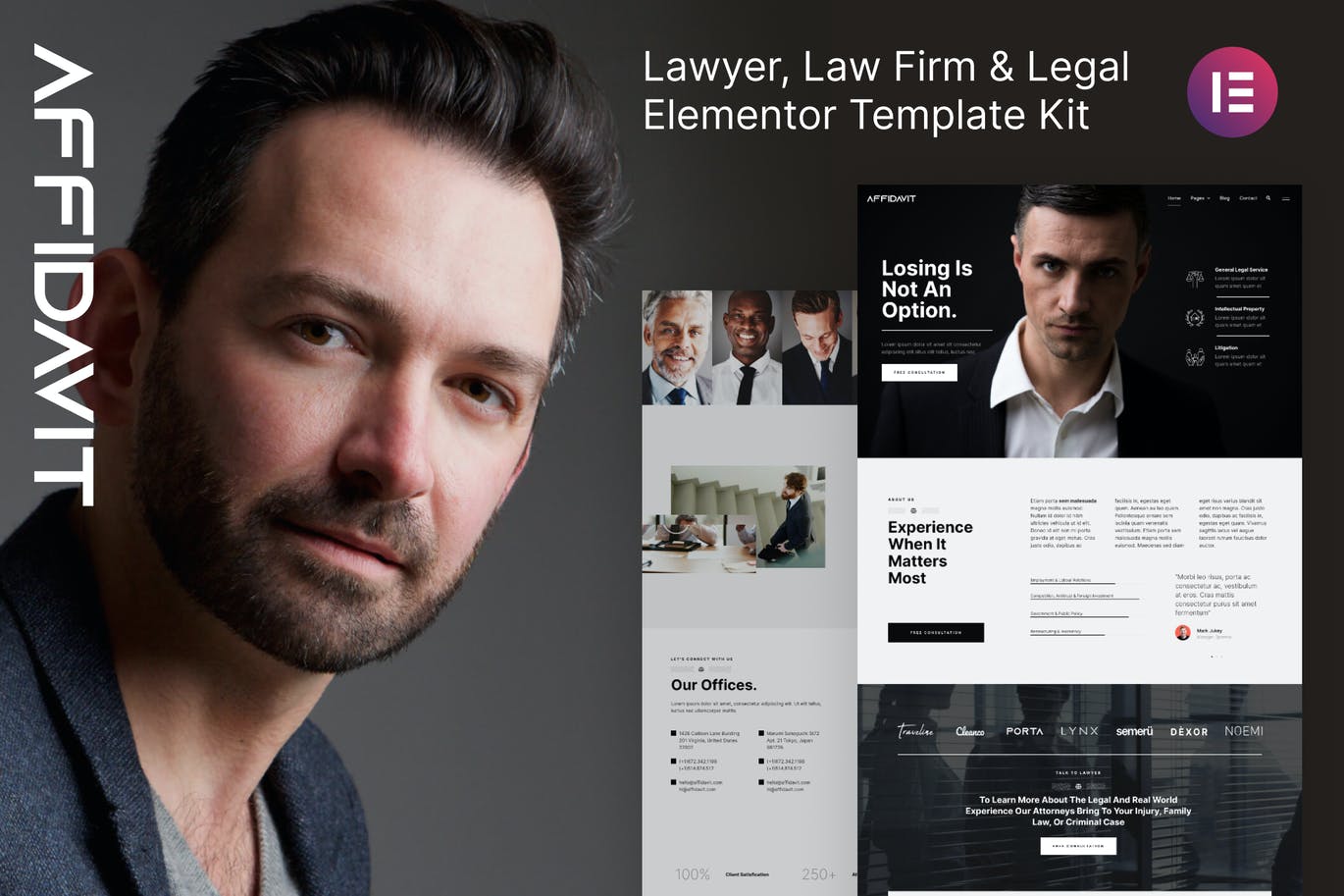 Affidavit – 律师和律师事务所  Elementor Template Kit