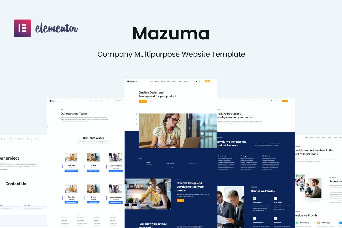 Mazuma – 商业 Elementor Template Kit