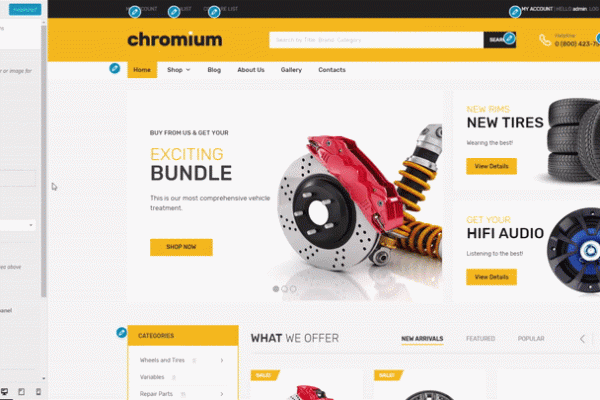 Chromium v1.3.28 – 汽车配件外贸在线商城 WordPress Elementor 可拖拽编辑主题模板