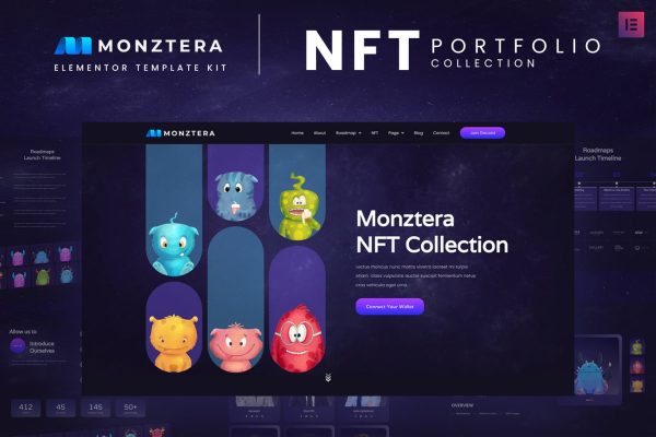 Monztera – NFT 产品展示 Elementor 模板工具包