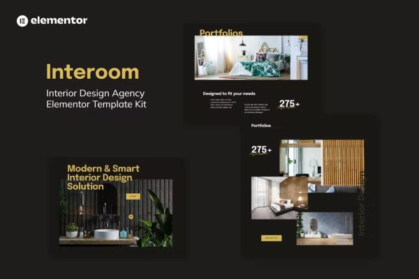 Interoom – 室内设计和建筑 Elementor 模板套件