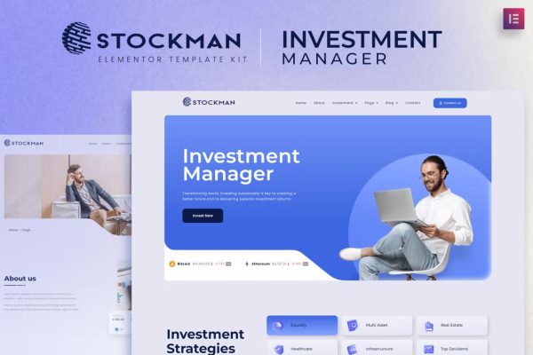 Stockmen – 股票基金财富投资Elementor模板套件