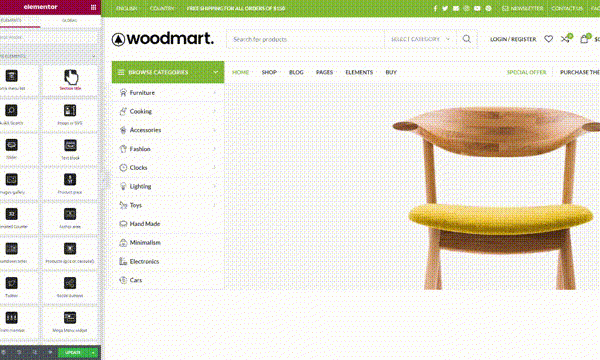Woodmart V8.1.1 汉化主题|跨境电商|外贸商城|产品展示网站模板WordPress主题