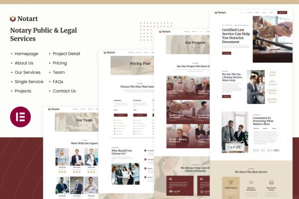 Notart | 公证人和法律服务 Elementor Template Kit