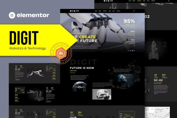 Digit – 机器人机器狗人工智能科技 Elementor Template Kit