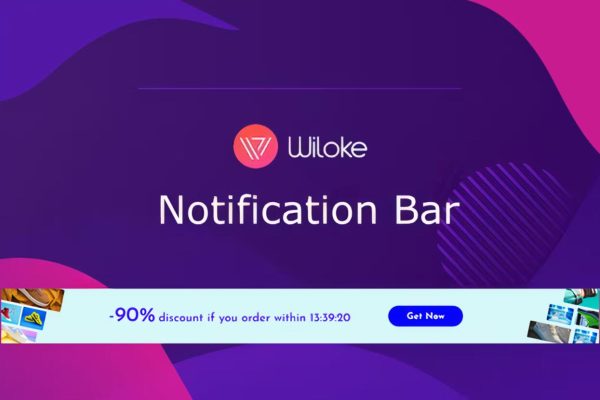 促销横幅通知栏插件Wiloke Notification Bar