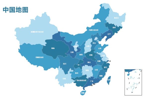 中国各省轮廓矢量可编辑填色高清电子版地图CDR/AI源文件素材模板