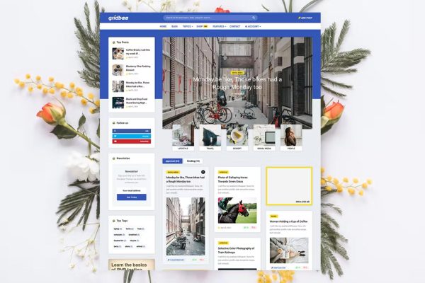 Gridbee Mag – 新闻博客内容分享前端创建文章WordPress 主题