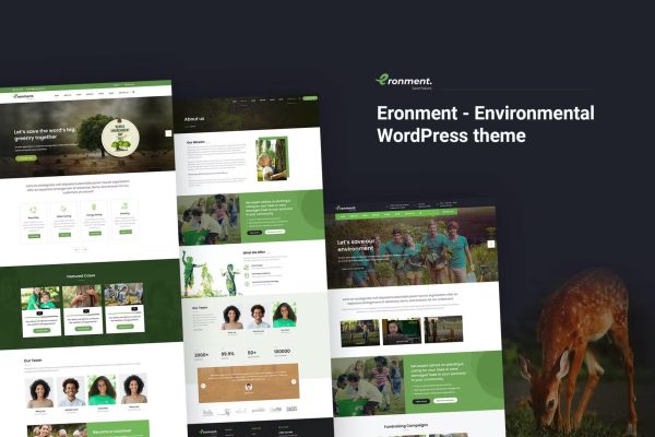 Eronment – 环境保护碳中和环保新能源网站模板 WordPress 主题