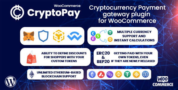 CryptoPay WooCommerce – 加密货币钱包支付网关插件