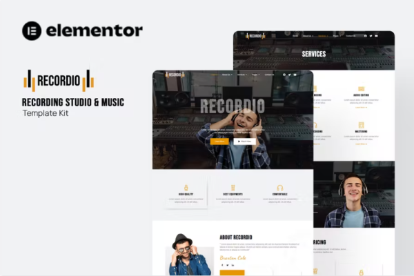 Recordio – Recording Studio Elementor 模板工具包