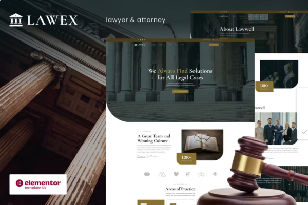 Lawex – 律师和律师 Elementor 模板工具包