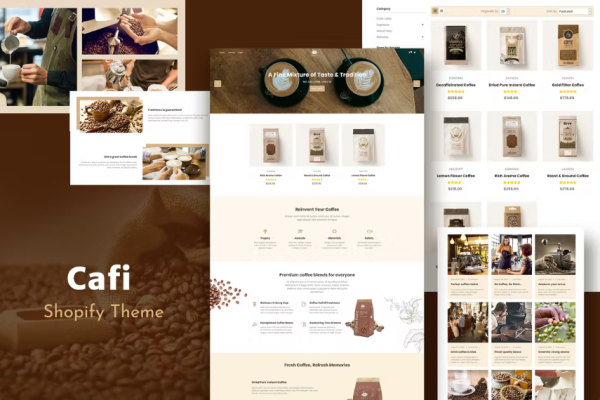 Cafi – 咖啡店和咖啡馆 响应式 Shopify