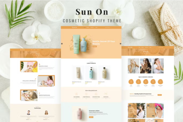 SunOn – 护肤产品、健康 Shopify 主题