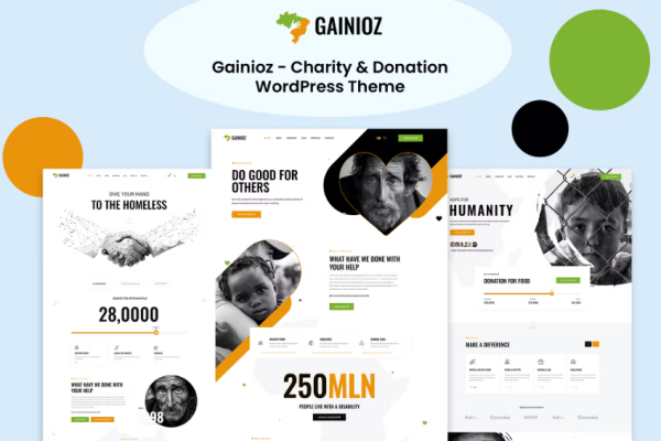 Gainioz – 慈善与捐赠 WordPress 主题