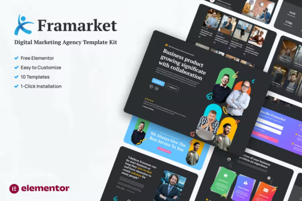 Framarket – 数字营销 Elementor 模板套件